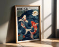 Japanese Poster | Koi Fish Art Print -  Hokusai Style Zen Decor wall art print, modern home decor, unframed artwork by Nomad & Nest