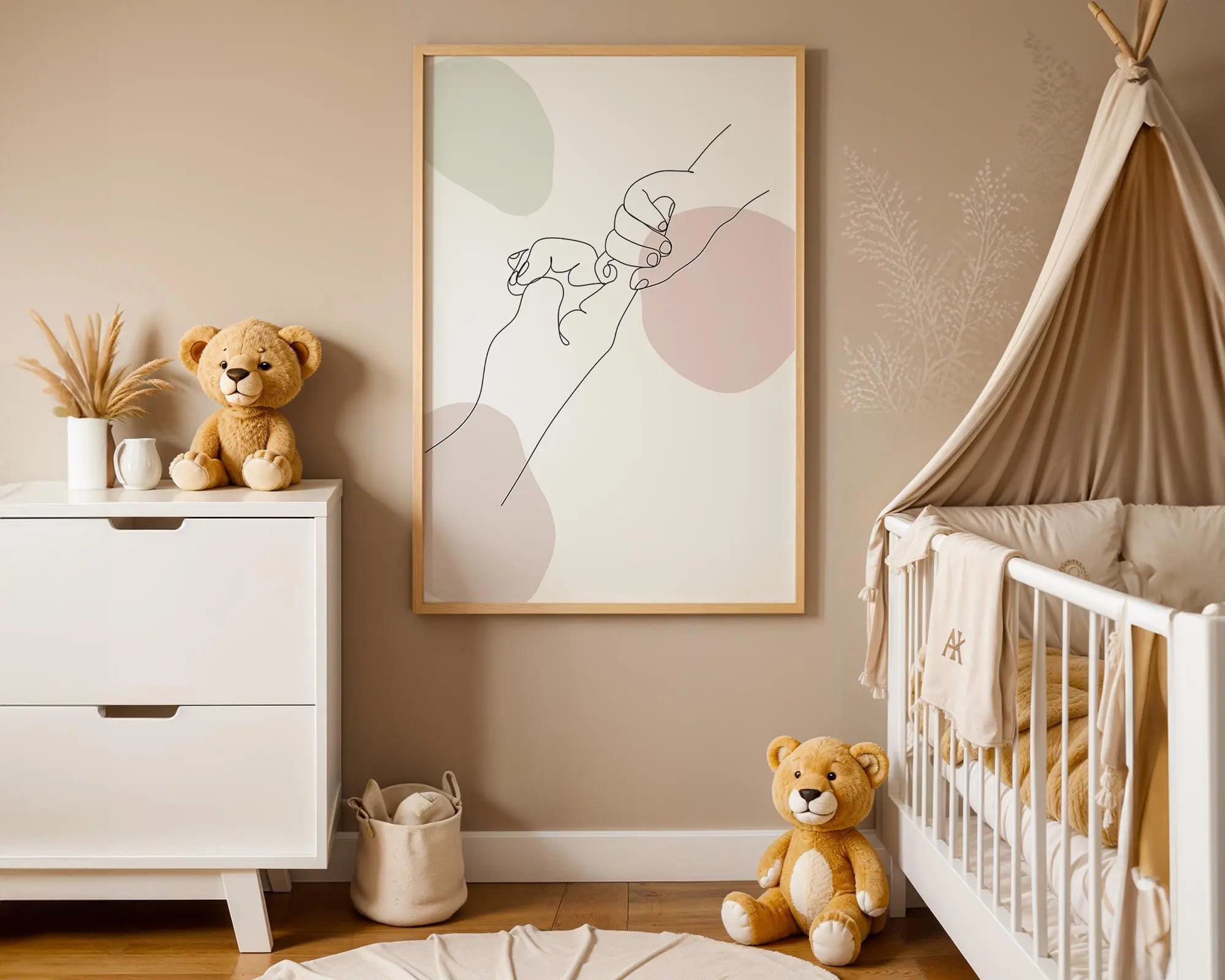 Playroom Ideas | Parent Child Line Art Print | Minimal Nursery Wall Decor wall art print, modern home decor, unframed artwork by Nomad & Nest