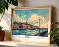 Oslo Norway Travel Poster | Scandinavian Cityscape Art Print wall art print, modern home decor, unframed artwork by Nomad & Nest