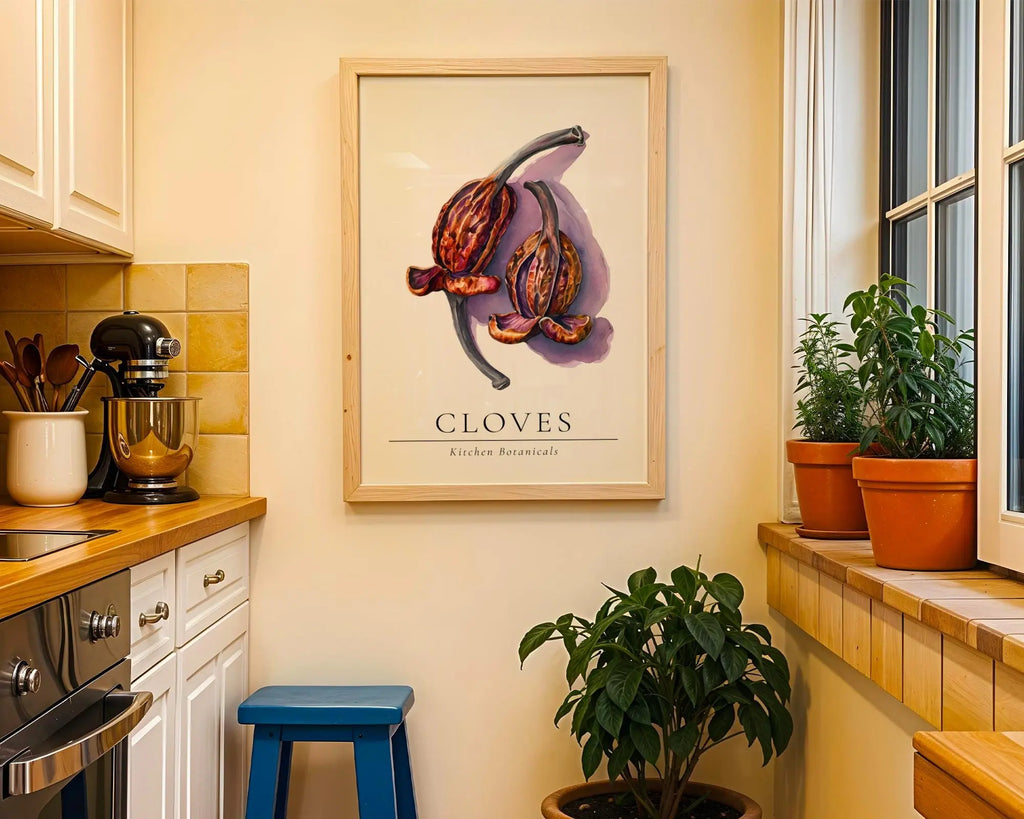 Cloves Botanical Print • Vintage Spice Kitchen Wall Art wall art print, modern home decor, unframed artwork by Nomad & Nest