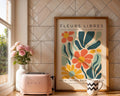 Mid Century Modern Floral Art Print | Abstract Flower Wall Poster wall art print, modern home decor, unframed artwork by Nomad & Nest