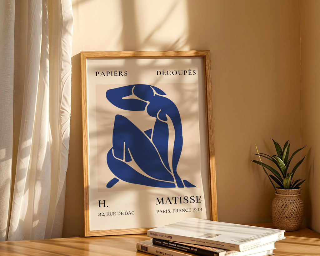 Henri Matisse Print Blue Nude Cut-Out Poster | Abstract Female Figure Wall Art wall art print, modern home decor, unframed artwork by Nomad & Nest