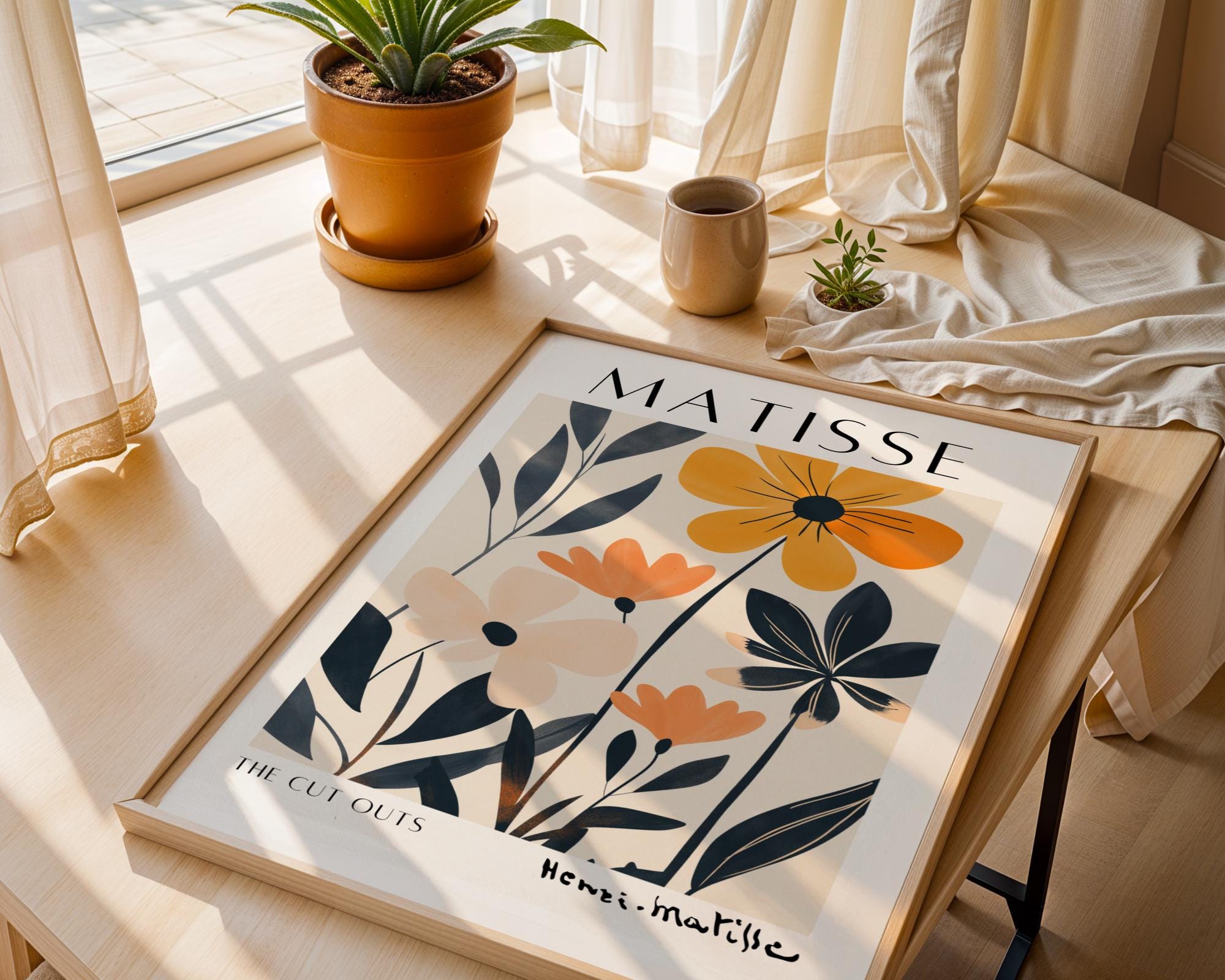 Henri Matisse Print | Inspired Floral  | Abstract Botanical Wall Art wall art print, modern home decor, unframed artwork by Nomad & Nest