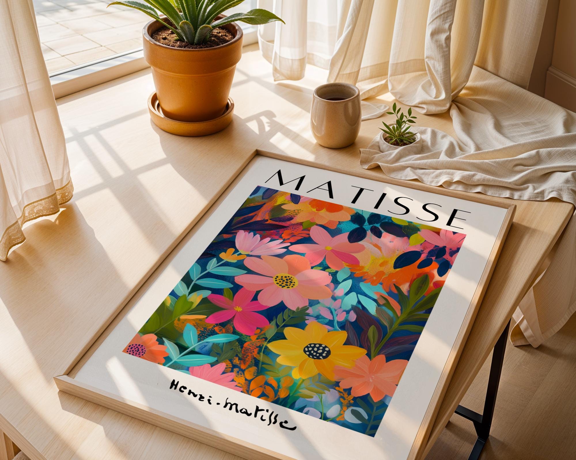 Henri Matisse Print | Inspired Floral Art  | Vibrant Botanical Wall Decor wall art print, modern home decor, unframed artwork by Nomad & Nest