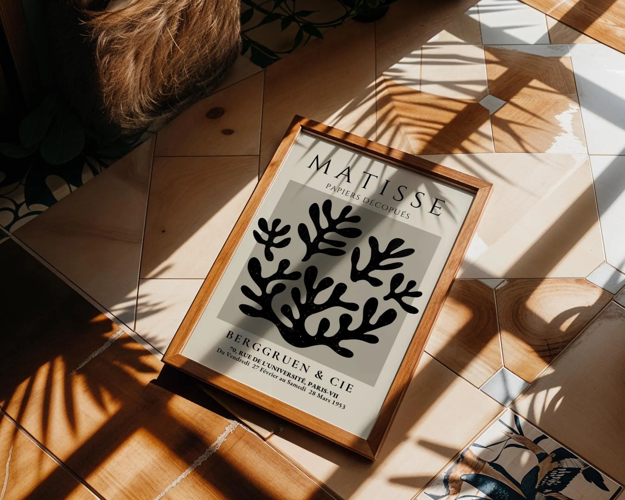 Henri Matisse Print | Inspired Black Coral  | Modern Abstract Botanical Wall Art wall art print, modern home decor, unframed artwork by Nomad & Nest