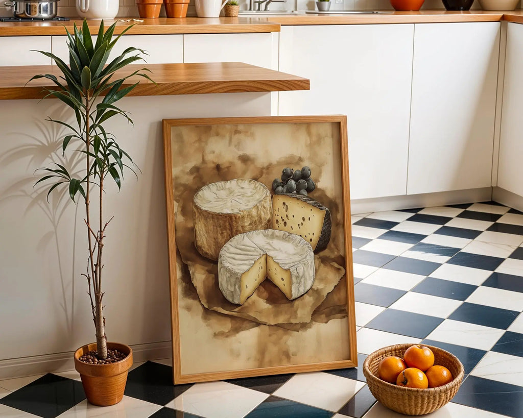 French Cheese Print • Vintage Kitchen Wall Art wall art print, modern home decor, unframed artwork by Nomad & Nest