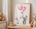 Playroom Ideas | Elephant Balloon Nursery Art | Safari Love Baby Wall Print wall art print, modern home decor, unframed artwork by Nomad & Nest