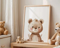 Playroom Ideas | Teddy Bear Nursery Wall Art | Soft Woodland Animal Print wall art print, modern home decor, unframed artwork by Nomad & Nest
