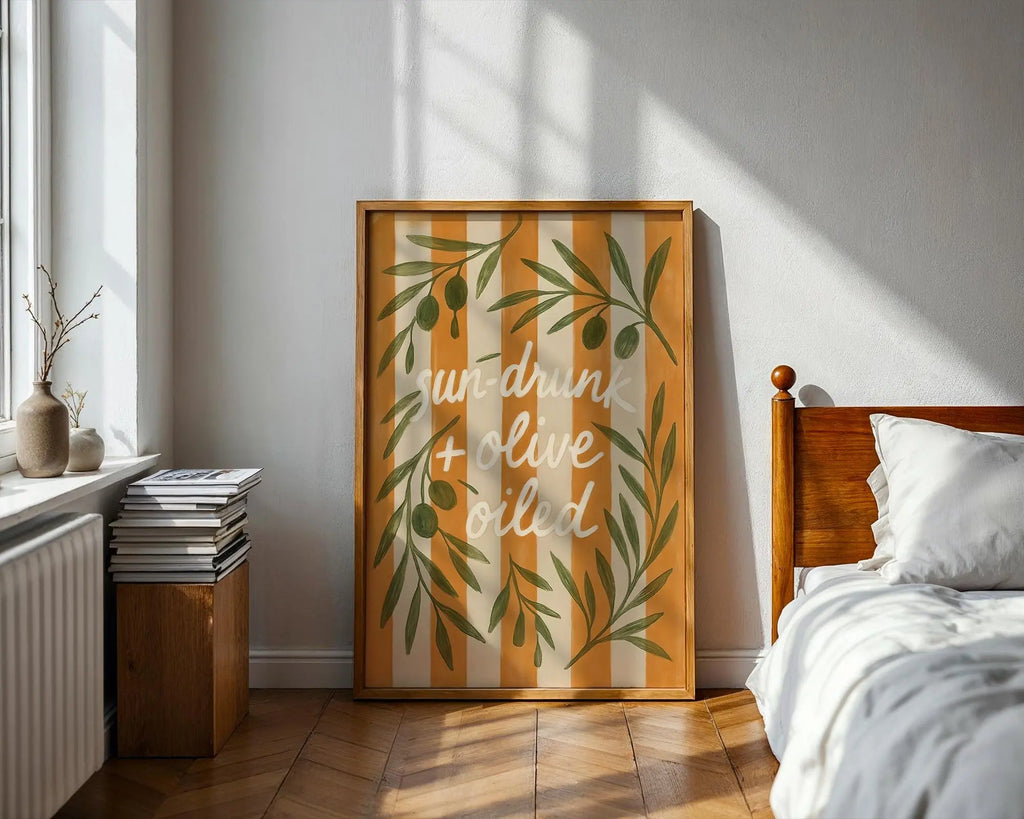 Mediterranean Olive Branch Art Print | Kitchen Wall Decor wall art print, modern home decor, unframed artwork by Nomad & Nest
