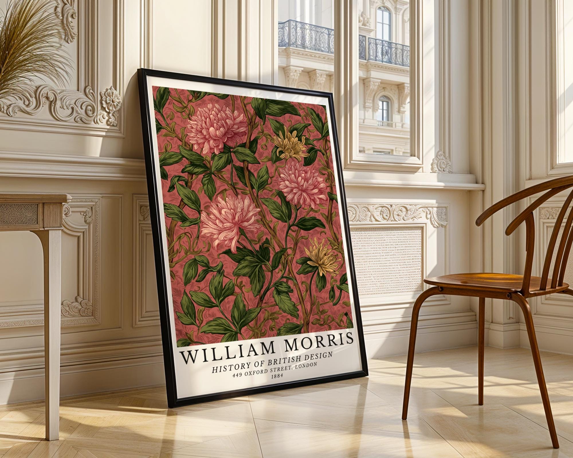 William Morris Print Floral  • Dusty Rose Botanical Home Art wall art print, modern home decor, unframed artwork by Nomad & Nest