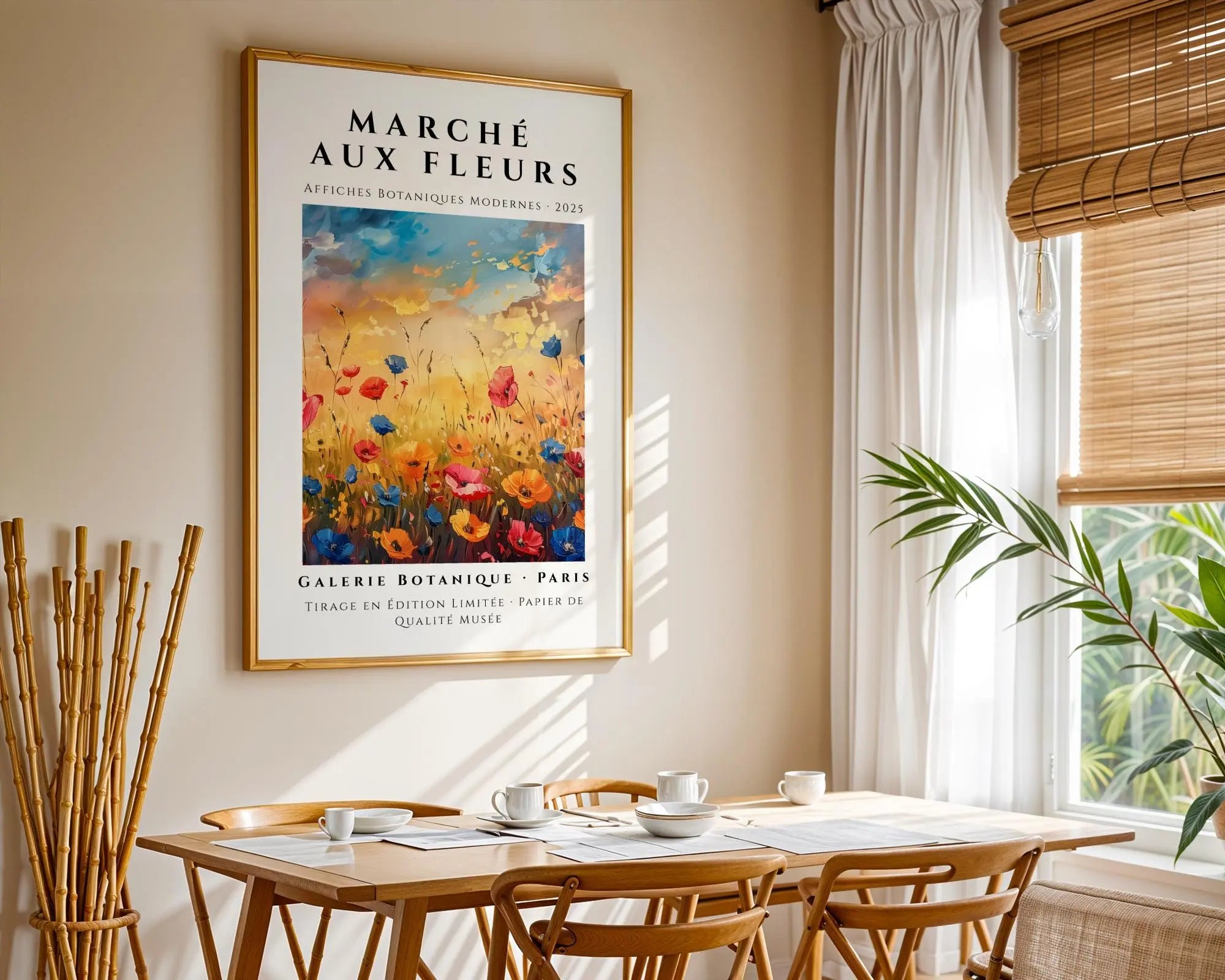 Wildflower Meadow Print | French Botanical Art wall art print, modern home decor, unframed artwork by Nomad & Nest