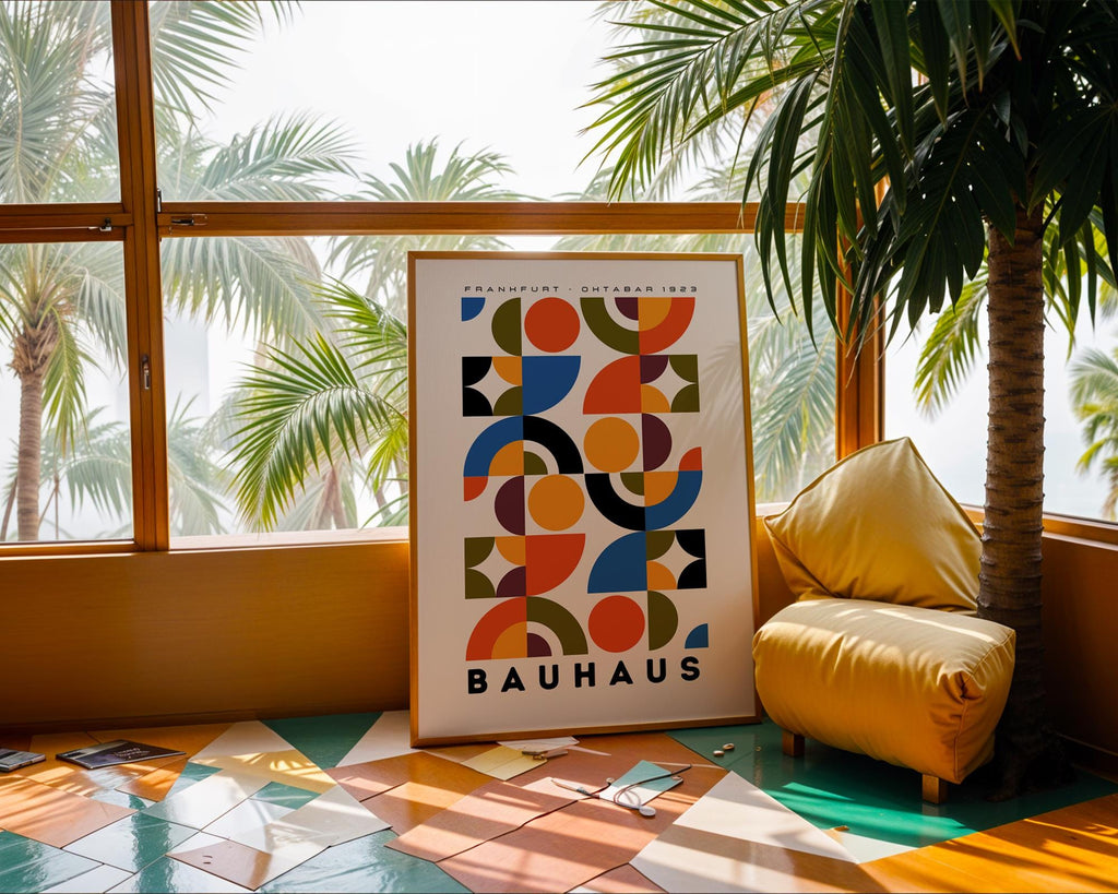 Bauhaus Poster Geometric Print | Mid Century Modern Art wall art print, modern home decor, unframed artwork by Nomad & Nest