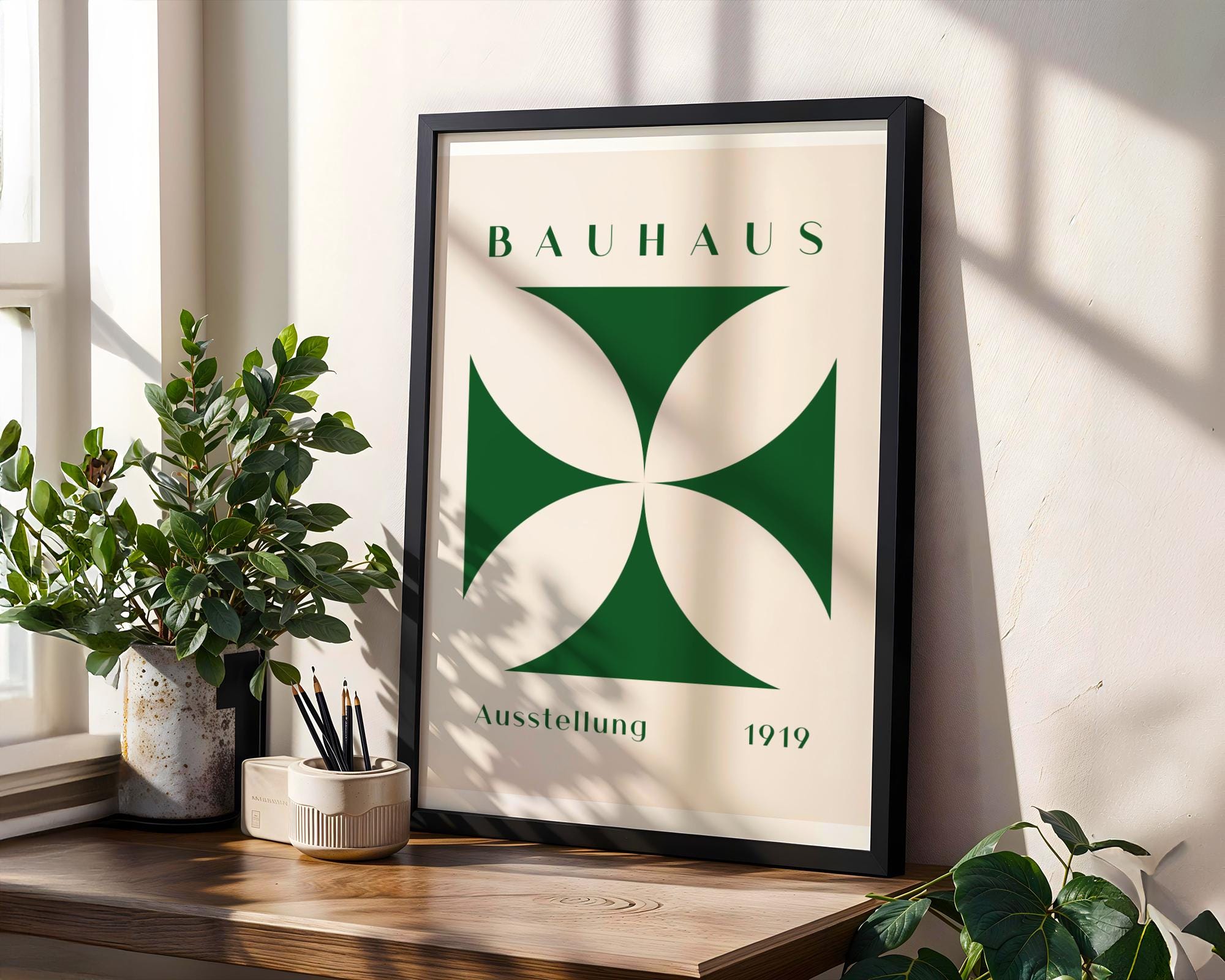 Bauhaus Poster Geometric Art Print | Mid-Century Modern Home Decor wall art print, modern home decor, unframed artwork by Nomad & Nest