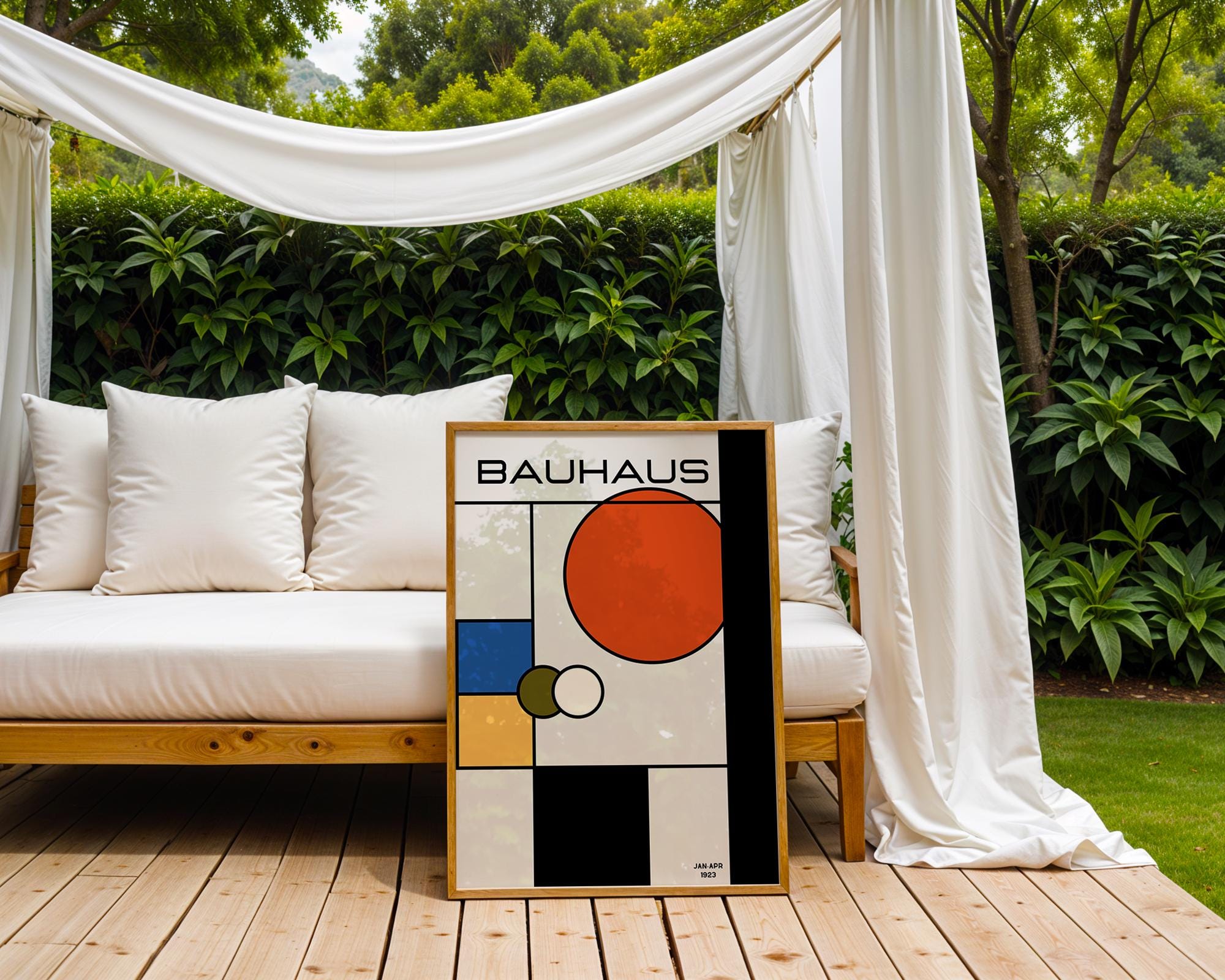 Bauhaus Poster Geometric Print | Mid Century Modern Art wall art print, modern home decor, unframed artwork by Nomad & Nest