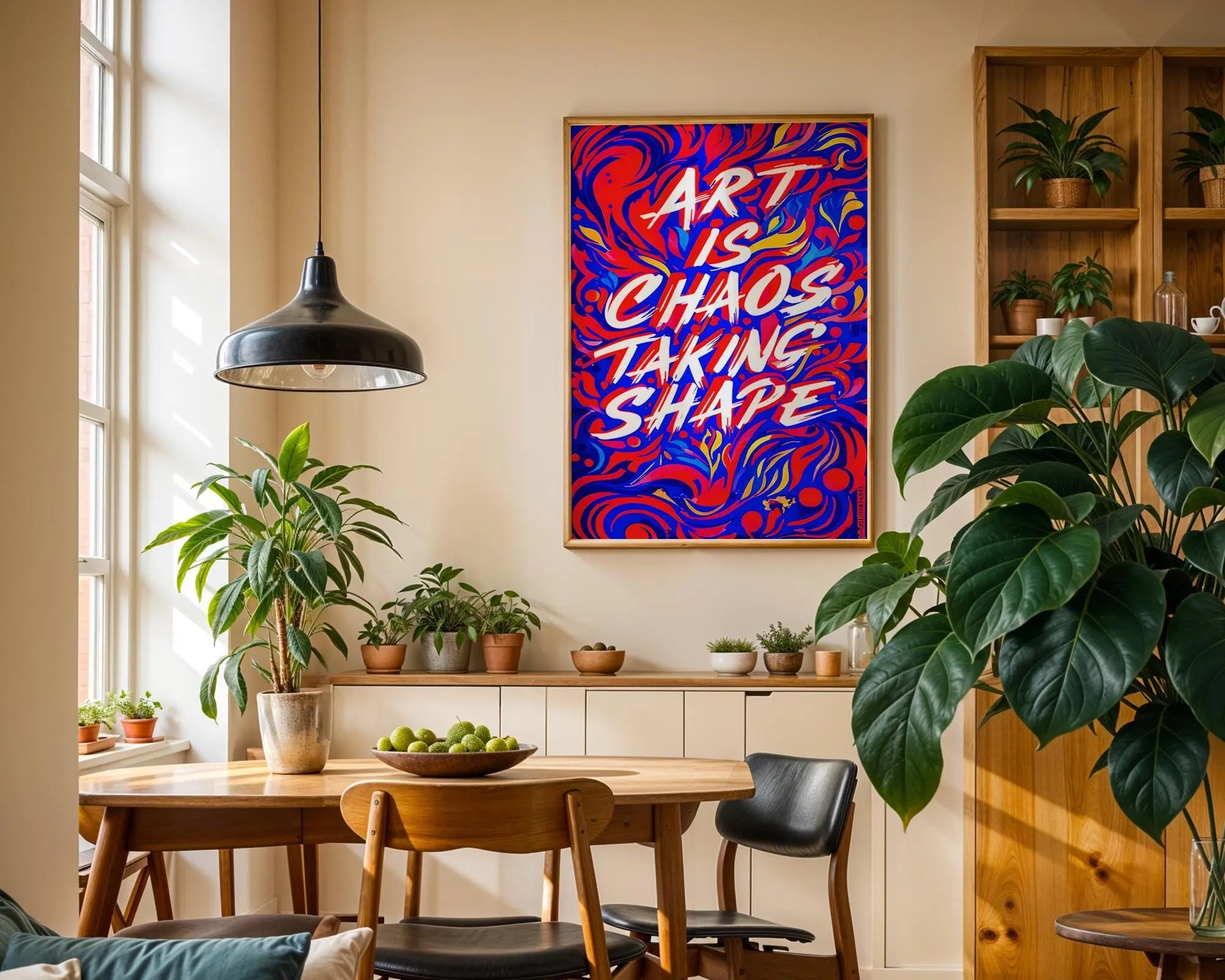 Positive Emotion | Art Is Chaos Taking Shape Poster | Vibrant Abstract Typography | Creative Statement Print wall art print, modern home decor, unframed artwork by Nomad & Nest
