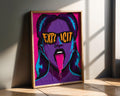 Modern Pop Art | Bold  Woman Portrait Print | Edgy Neon Street wall art print, modern home decor, unframed artwork by Nomad & Nest
