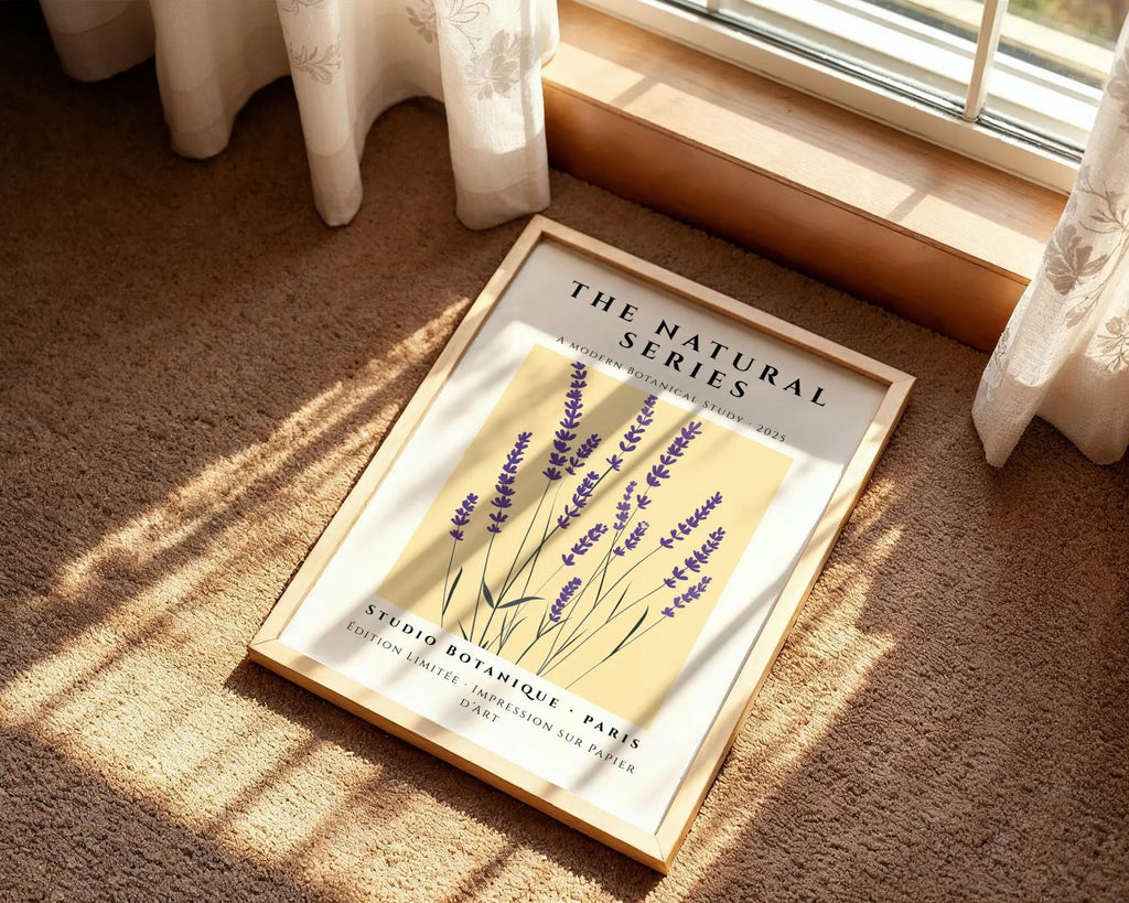 Lavender Botanical Print • Modern Floral Wall Art wall art print, modern home decor, unframed artwork by Nomad & Nest