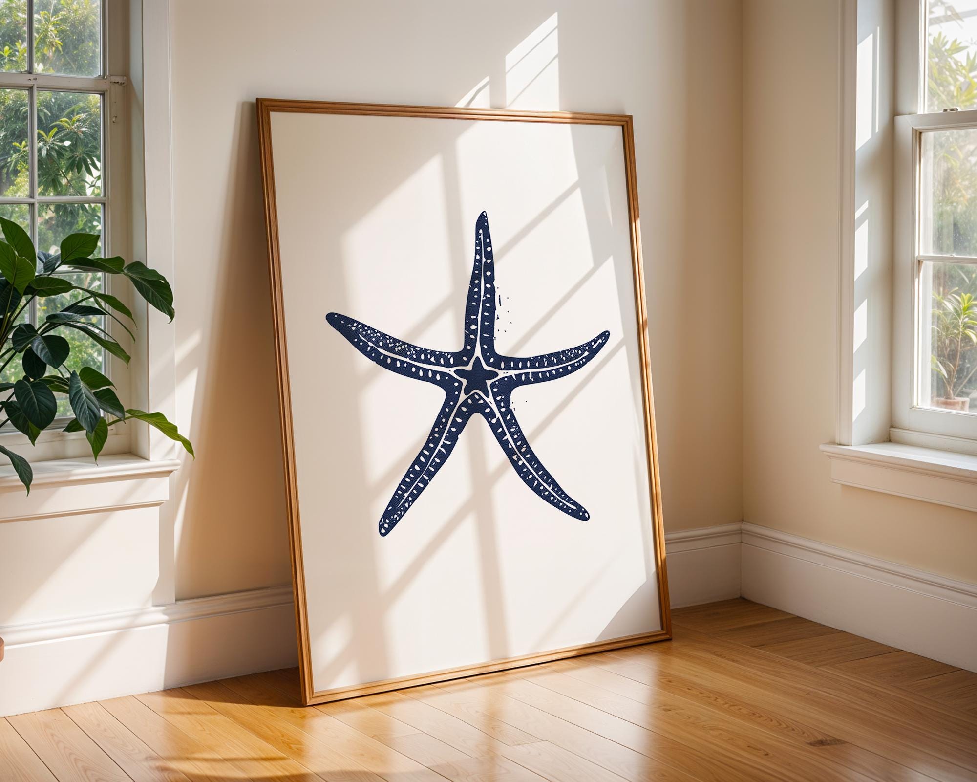 Starfish Art Print | Modern Coastal Marine Wall Decor wall art print, modern home decor, unframed artwork by Nomad & Nest