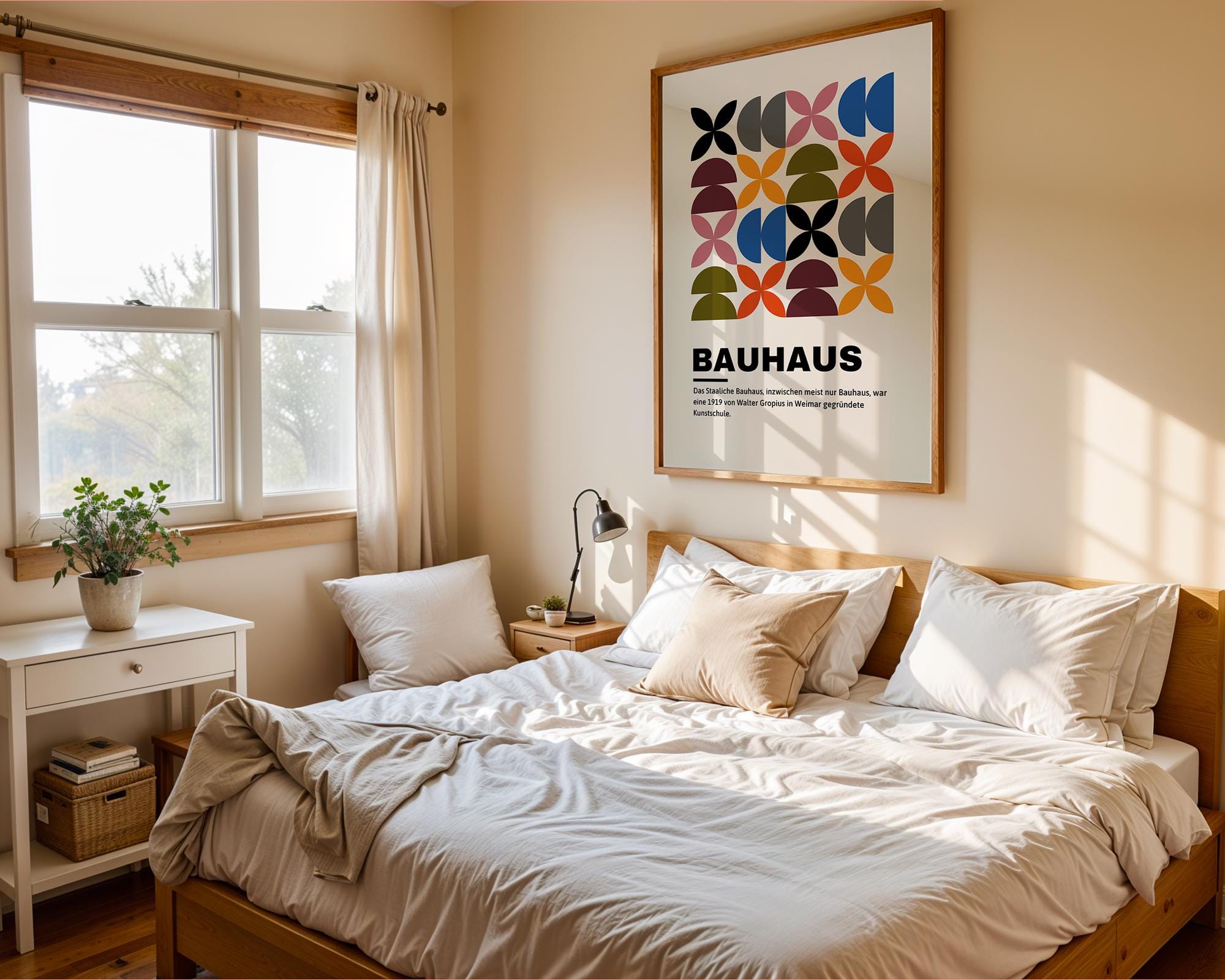Bauhaus Poster Geometric Art Print | Mid Century Modern Wall Decor wall art print, modern home decor, unframed artwork by Nomad & Nest