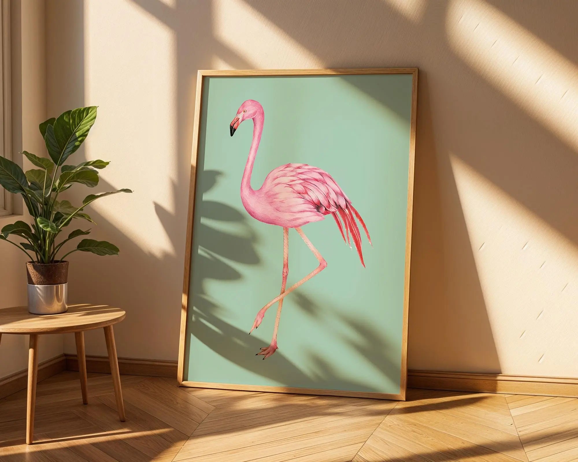 Elegant Flamingo Watercolor Print | Tropical Bird Wall Art wall art print, modern home decor, unframed artwork by Nomad & Nest