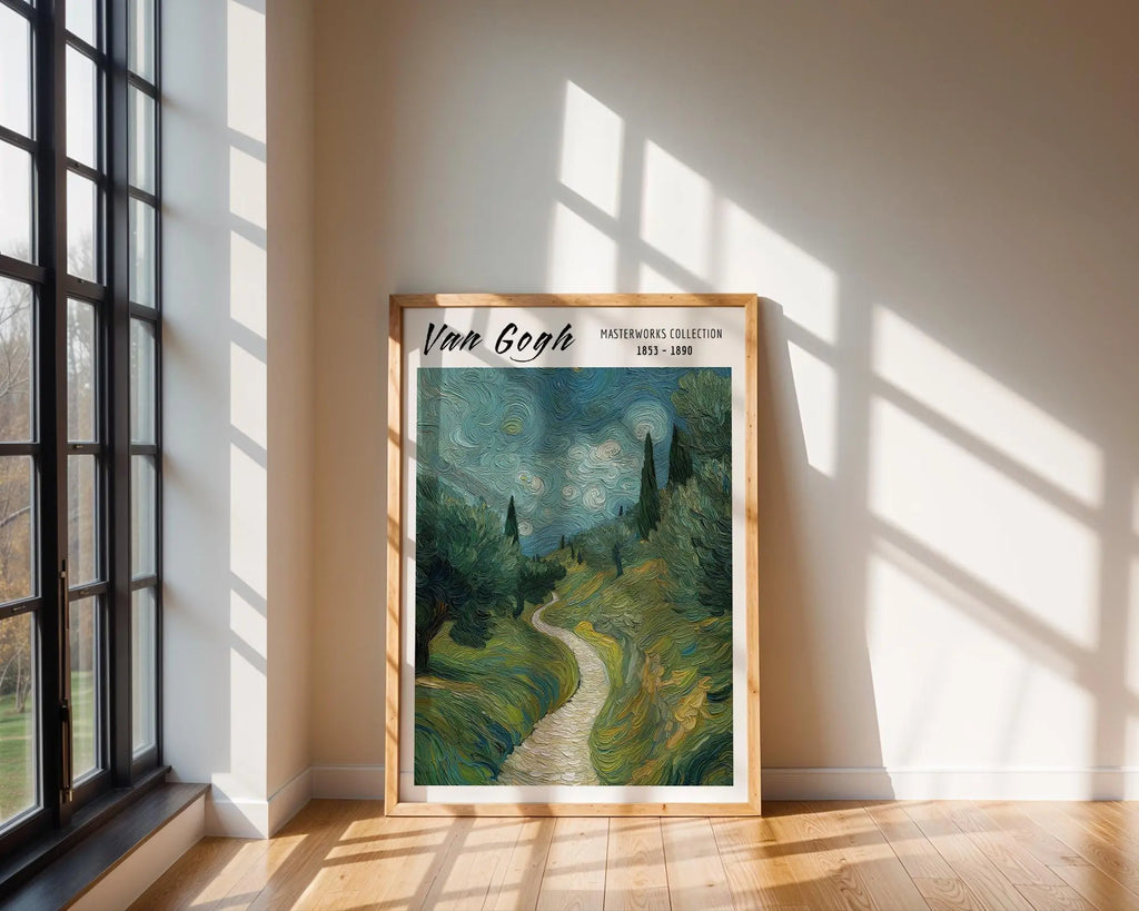 Van Gogh Print | Cypress Trees  | Impressionist Landscape Art wall art print, modern home decor, unframed artwork by Nomad & Nest