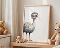 Ostrich Nursery Print | Watercolor Animal Wall Art wall art print, modern home decor, unframed artwork by Nomad & Nest