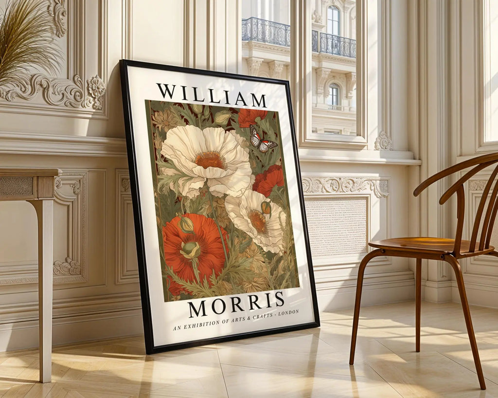 William Morris Print Poppy  | Vintage Botanical Art Poster wall art print, modern home decor, unframed artwork by Nomad & Nest