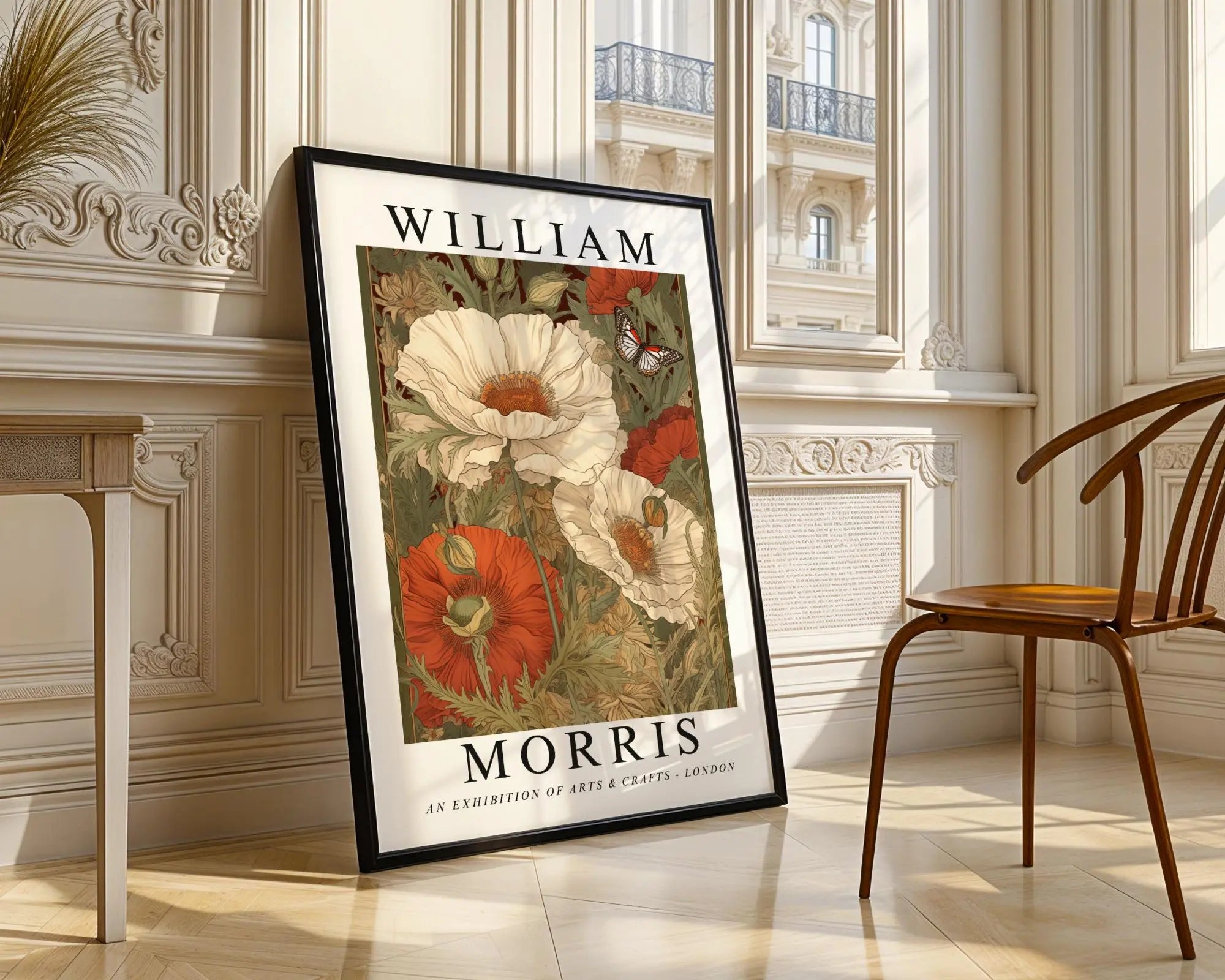 William Morris Print Poppy  | Vintage Botanical Art Poster wall art print, modern home decor, unframed artwork by Nomad & Nest