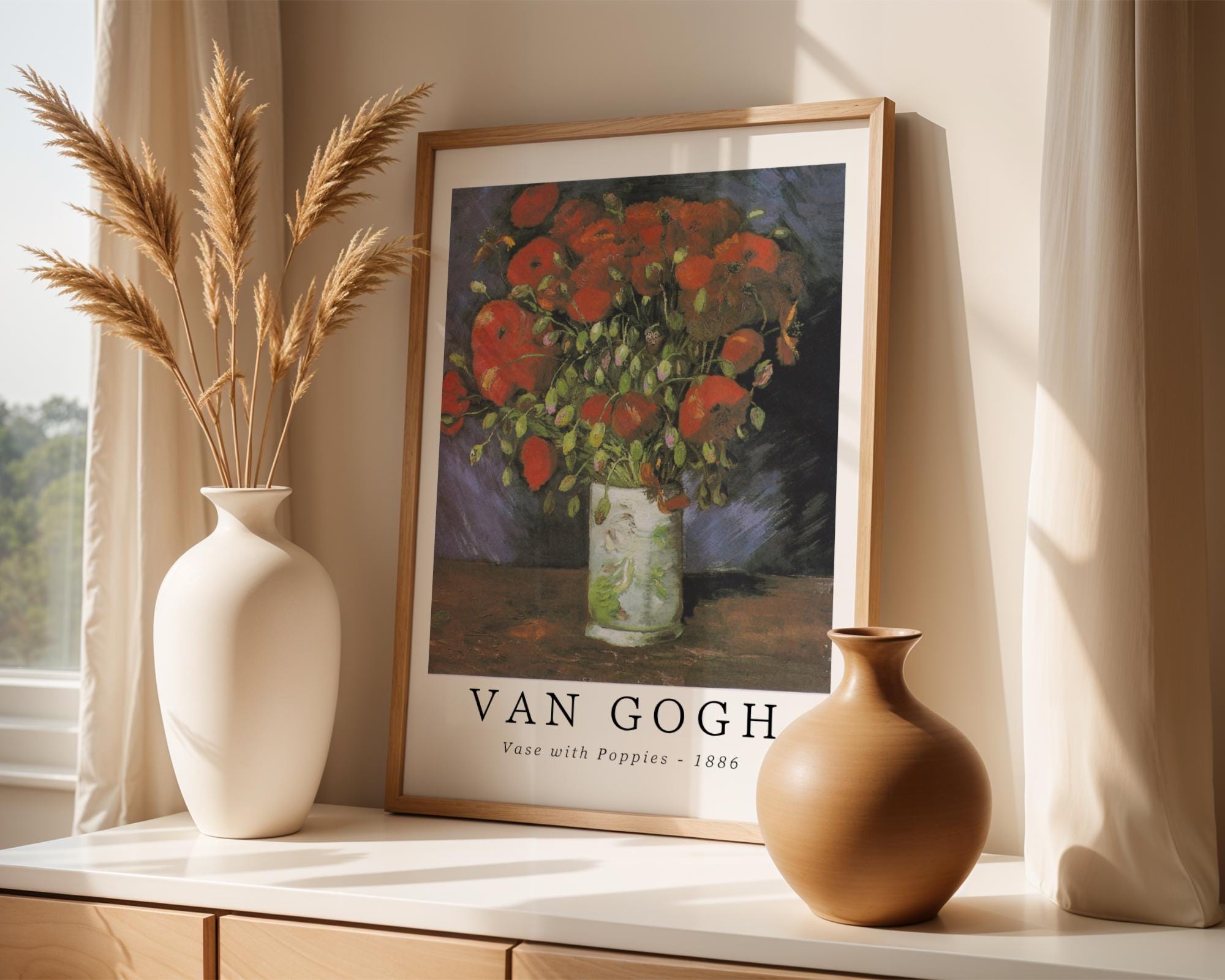 Van Gogh Print | Vase with Poppies  - Museum Quality Floral Art wall art print, modern home decor, unframed artwork by Nomad & Nest