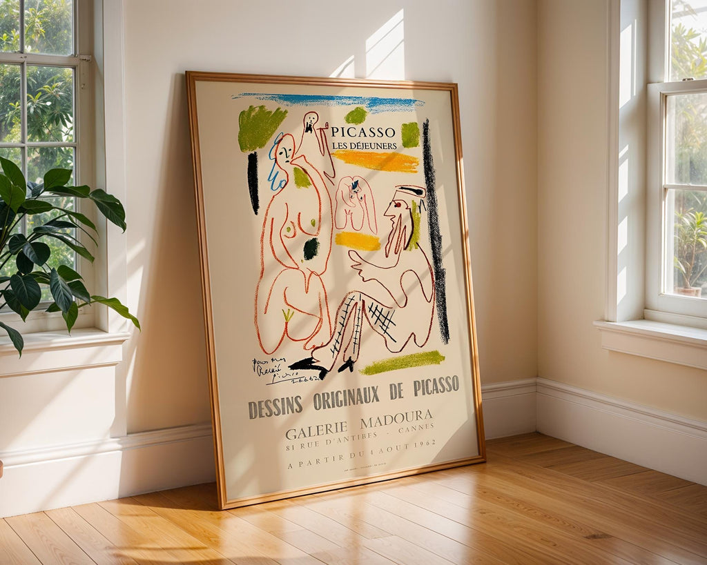 Picasso Exhibition Poster | Abstract Line Art Nude Print wall art print, modern home decor, unframed artwork by Nomad & Nest