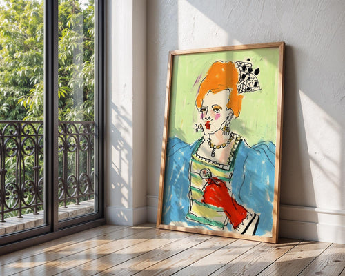 Abstract Woman Portrait Art Print | Colorful Expressionist Home Decor wall art print, modern home decor, unframed artwork by Nomad & Nest