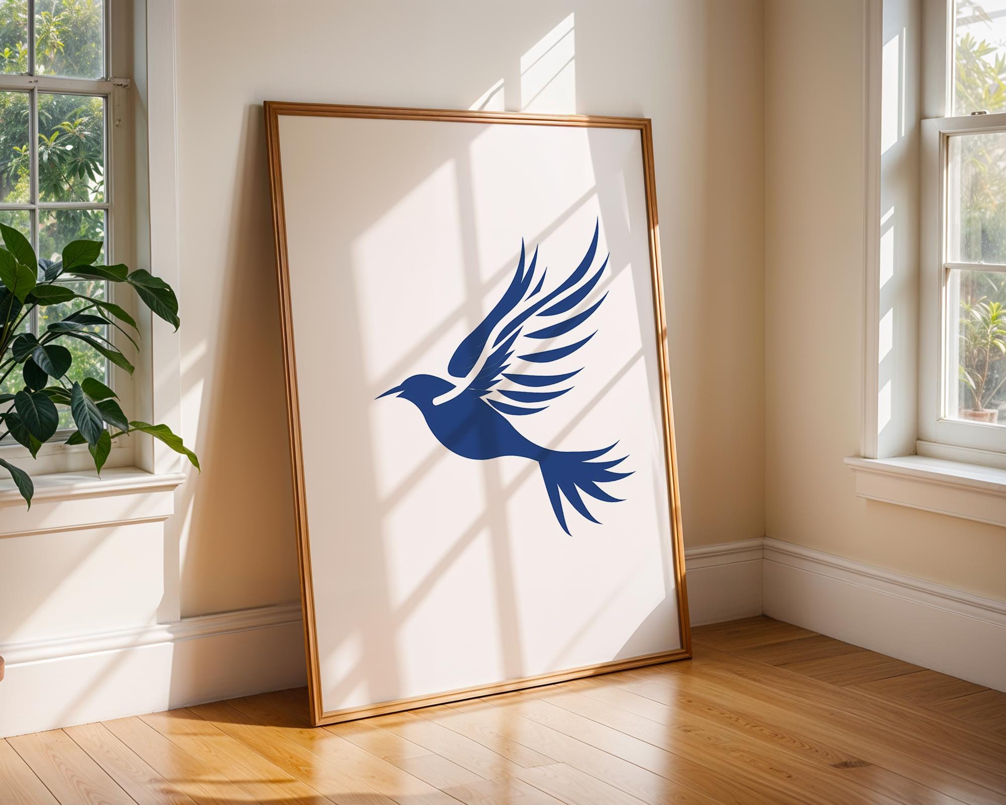 Flying Bird Art Print | Modern Wildlife Poster, Nature Home Decor wall art print, modern home decor, unframed artwork by Nomad & Nest
