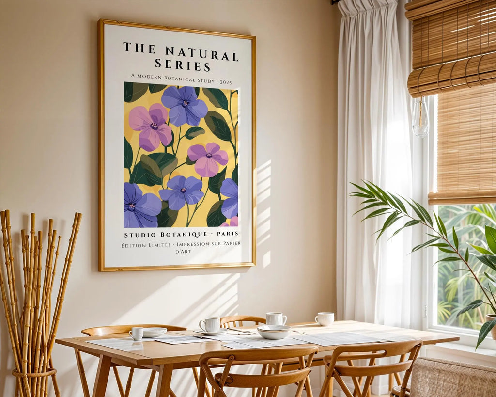 Violet Floral Botanical Print | Maximalist Wall Art wall art print, modern home decor, unframed artwork by Nomad & Nest