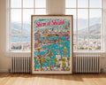 Sharm El Sheikh Poster | Vibrant Egypt Travel Print wall art print, modern home decor, unframed artwork by Nomad & Nest