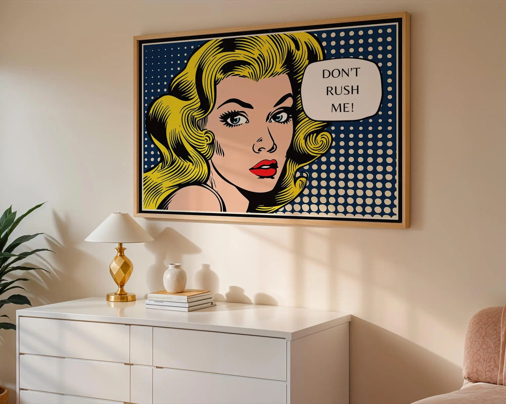 Modern Pop Art | Marilyn Style Print | Retro Comic  Decor wall art print, modern home decor, unframed artwork by Nomad & Nest
