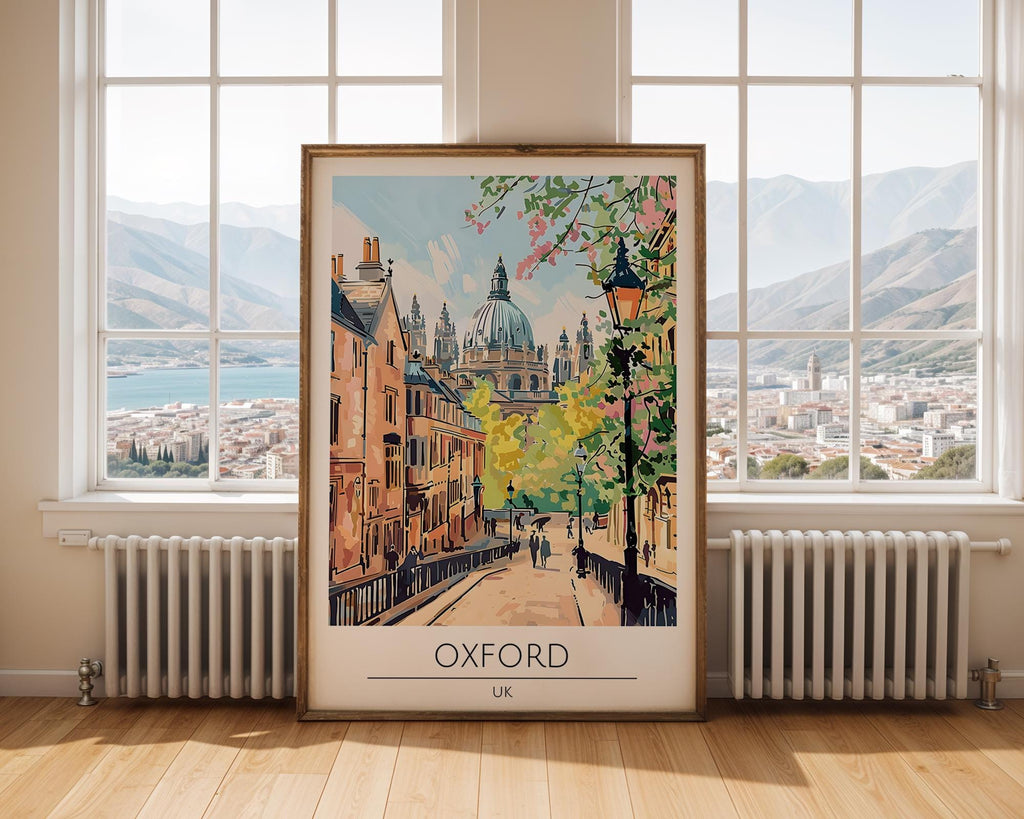 Oxford UK Travel Poster | Radcliffe Camera, British Architecture wall art print, modern home decor, unframed artwork by Nomad & Nest