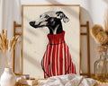 Positive Emotion | Greyhound Dog Wall Art | Stylish Pet Illustration | Modern Animal Decor Print wall art print, modern home decor, unframed artwork by Nomad & Nest