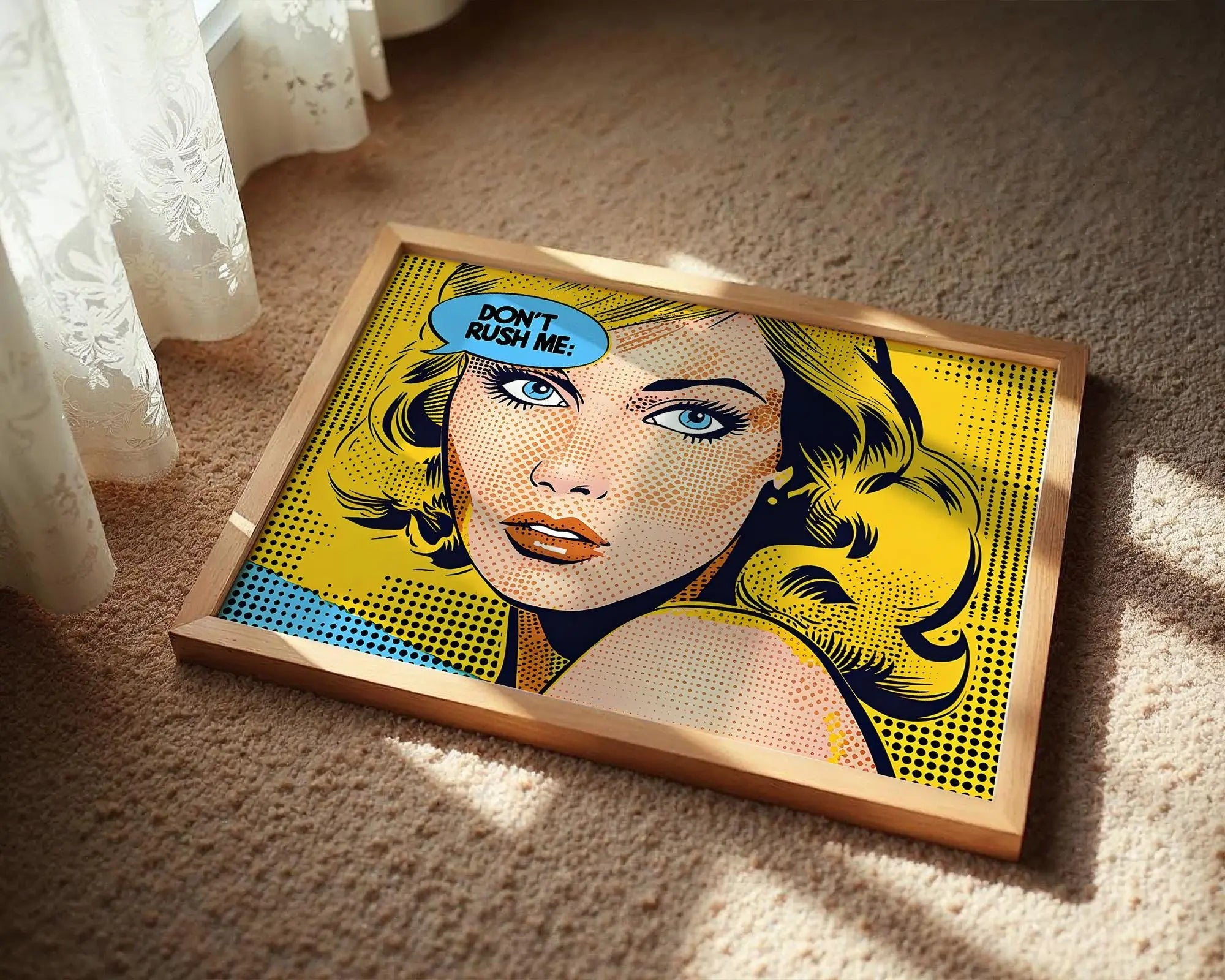 Modern Pop Art | Marilyn Monroe Print | Retro Comic Book Style wall art print, modern home decor, unframed artwork by Nomad & Nest