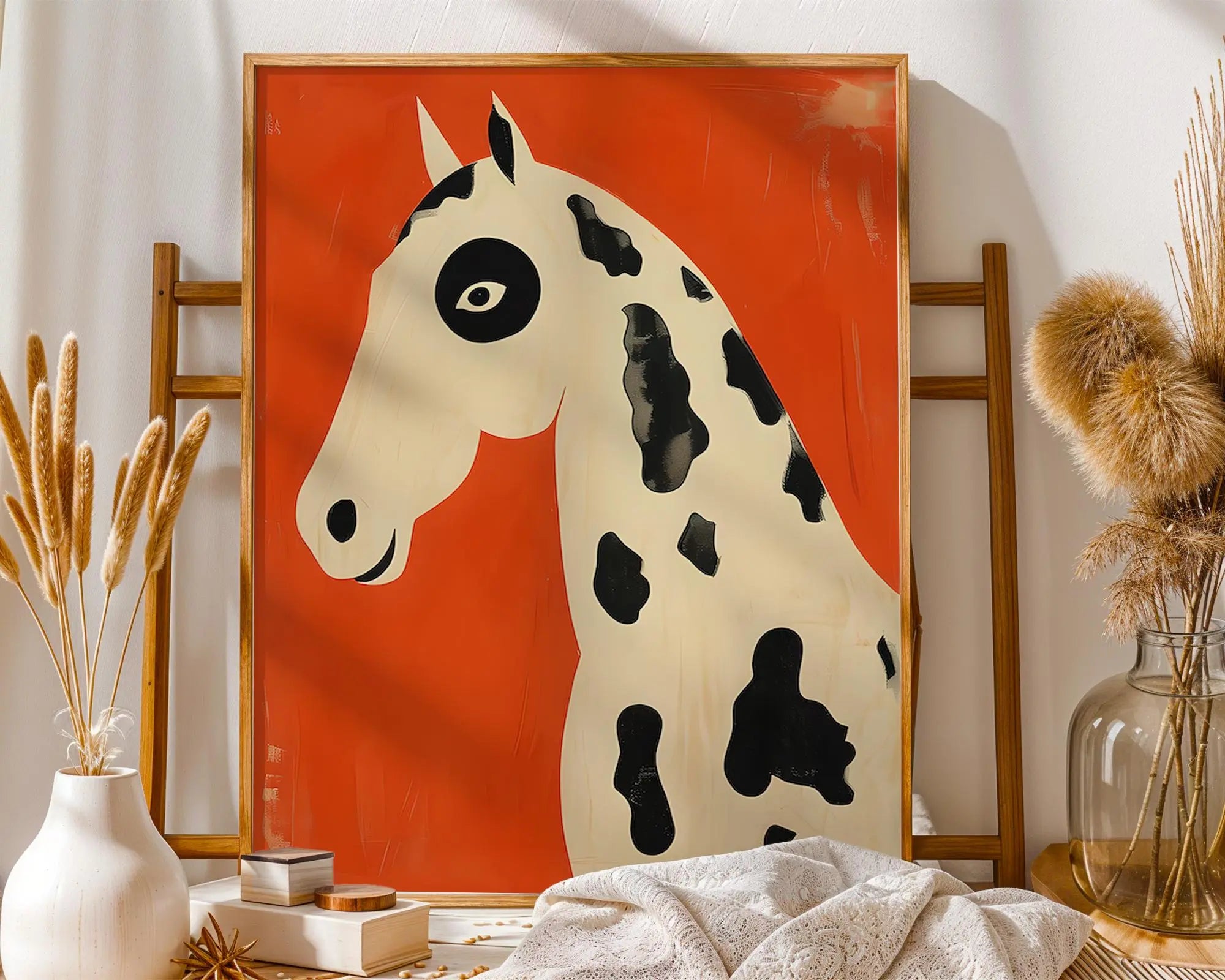 Positive Emotion | Abstract Horse Wall Art | Modern Animal Illustration wall art print, modern home decor, unframed artwork by Nomad & Nest
