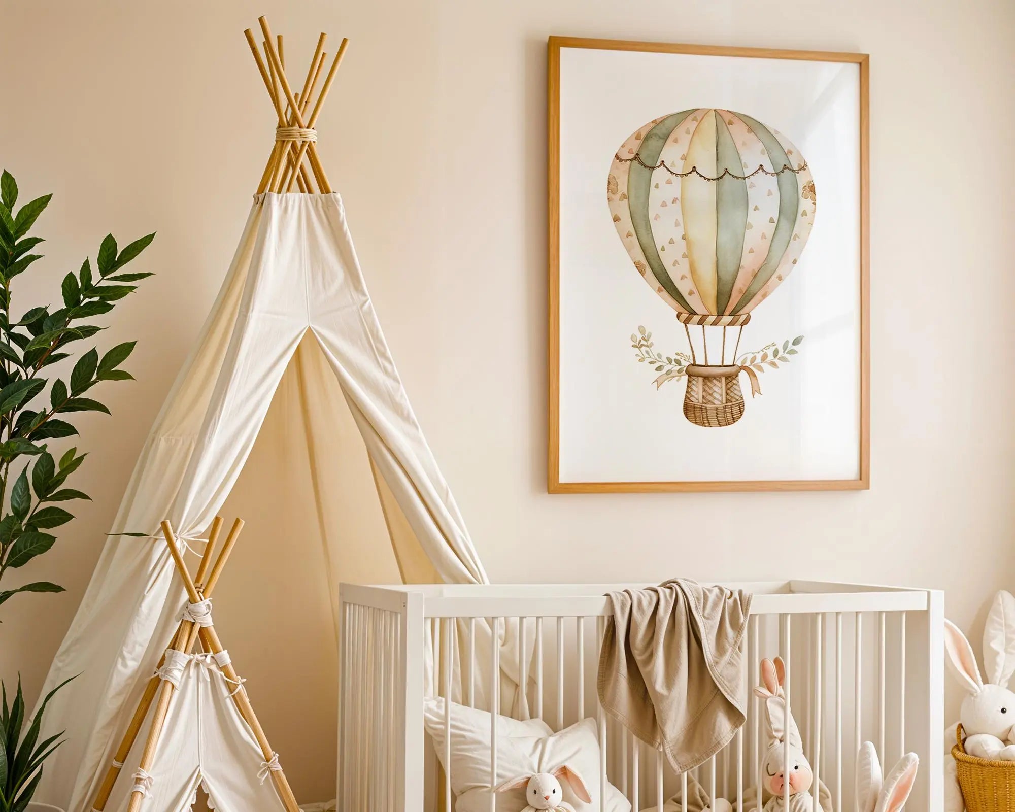 Playroom Ideas | Hot Air Balloon Nursery Wall Art | Adventure Baby Decor wall art print, modern home decor, unframed artwork by Nomad & Nest