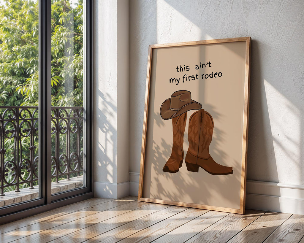 Funny Cowboy Boots Print | Western Quote Wall Art wall art print, modern home decor, unframed artwork by Nomad & Nest