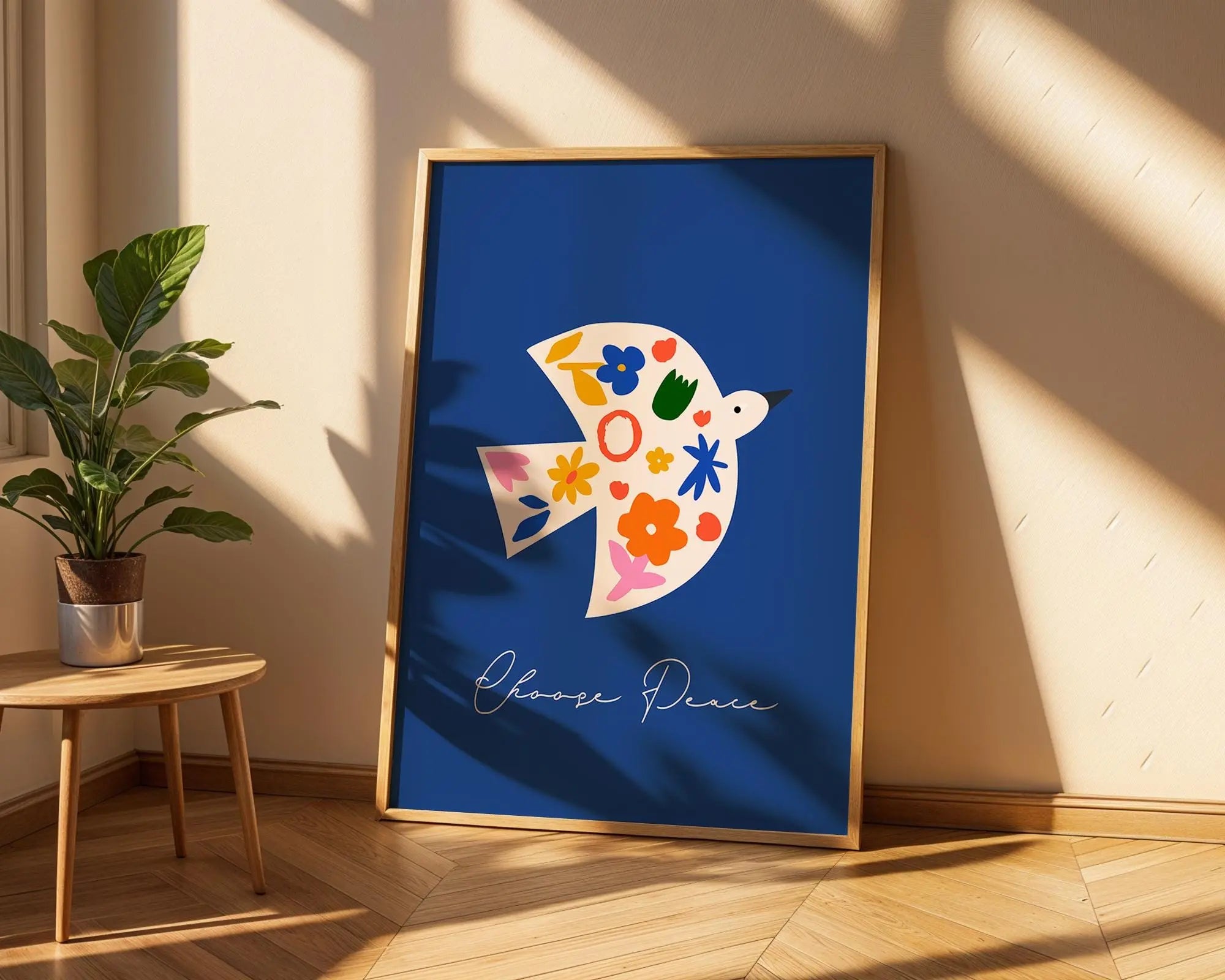 Peace Dove Art Print | Colorful Scandinavian Poster, Modern Home Decor wall art print, modern home decor, unframed artwork by Nomad & Nest