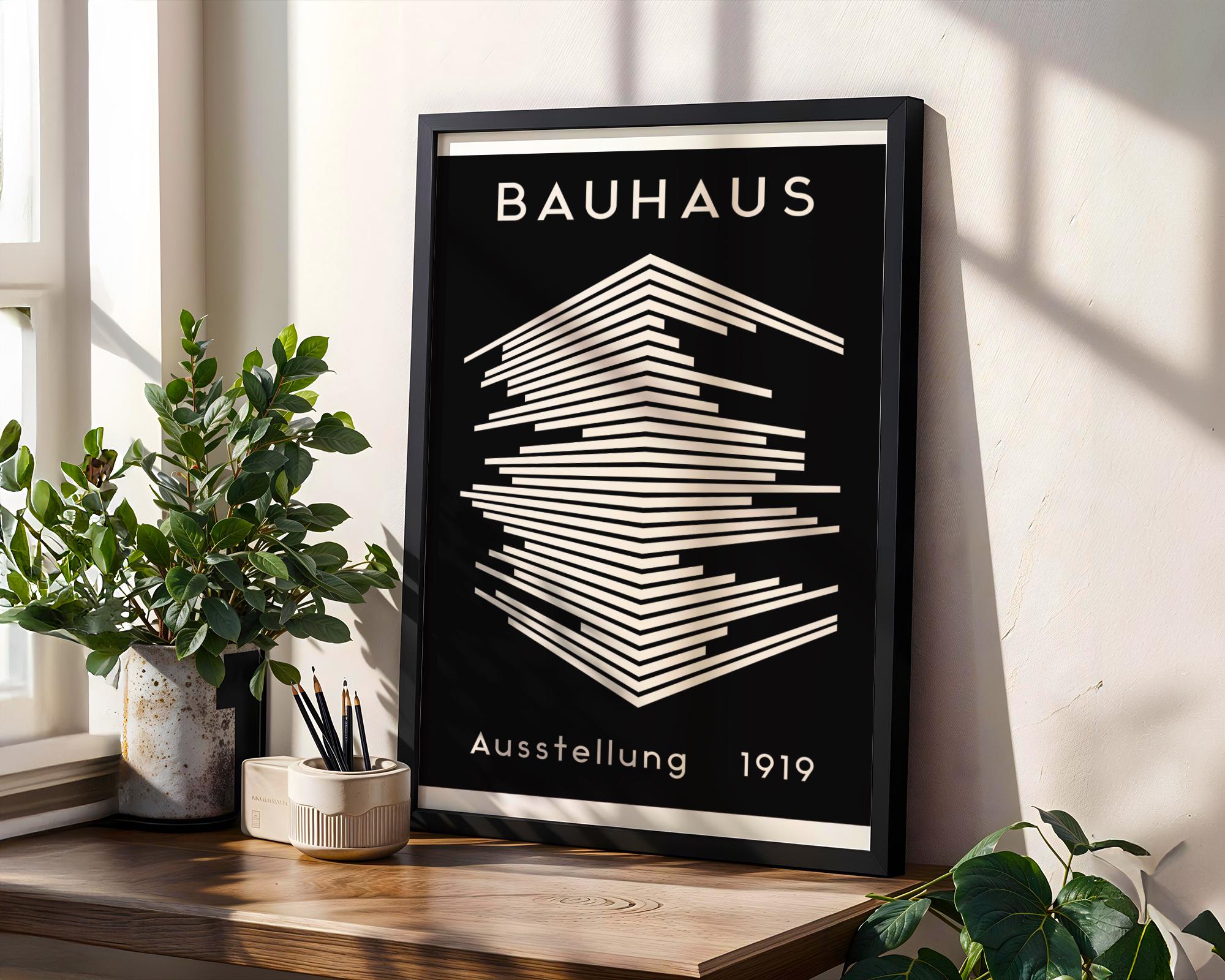 Bauhaus Poster Exhibition Print | Minimalist Geometric Wall Art wall art print, modern home decor, unframed artwork by Nomad & Nest