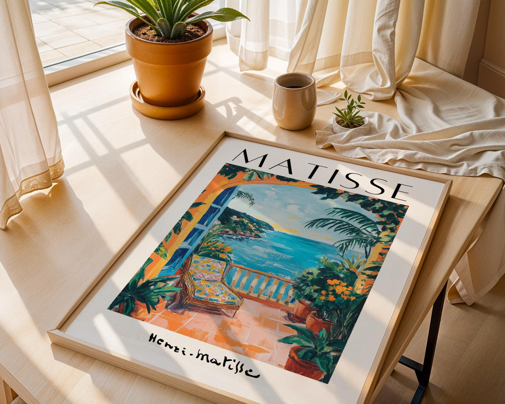 Henri Matisse Print | Inspired Balcony  | Coastal Home Decor wall art print, modern home decor, unframed artwork by Nomad & Nest