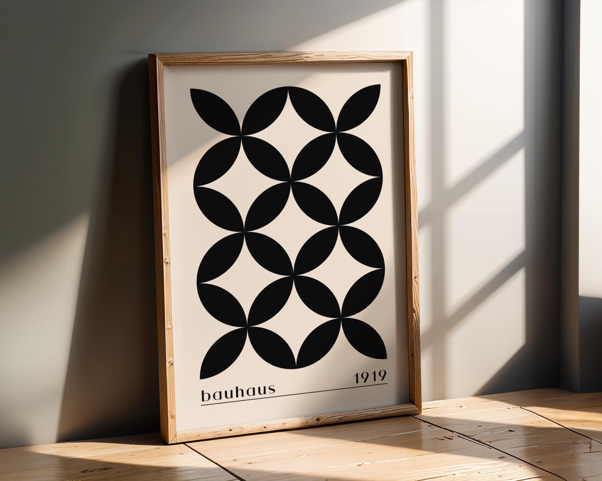 Bauhaus Poster Art Print | Minimalist Black and White Geometric wall art print, modern home decor, unframed artwork by Nomad & Nest
