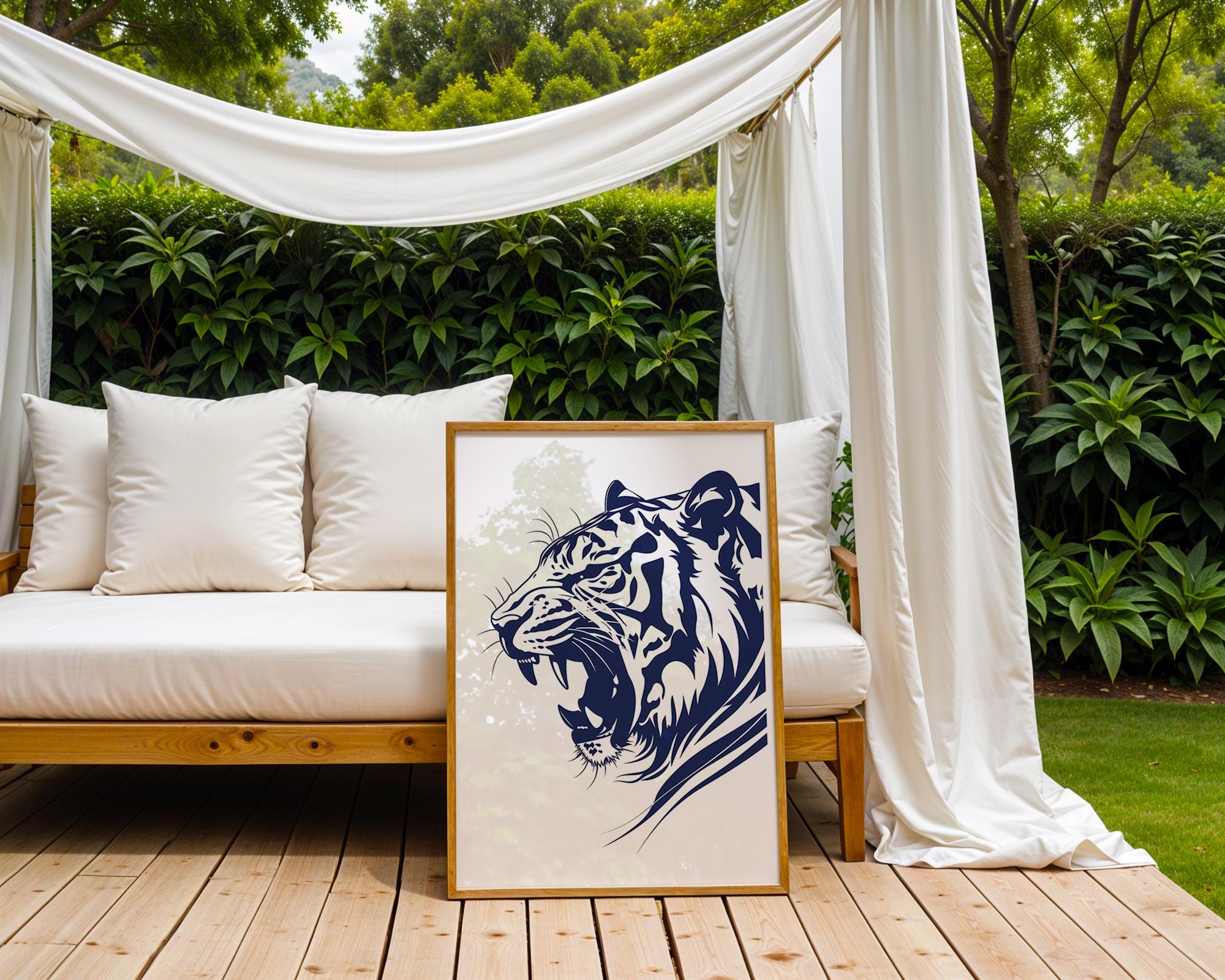 Fierce Tiger Art Print | Bold Animal Wall Decor wall art print, modern home decor, unframed artwork by Nomad & Nest