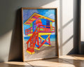 Modern Pop Art | Miami Beach Lifeguard Stand Print | Colorful  Coastal Decor wall art print, modern home decor, unframed artwork by Nomad & Nest