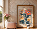 Mid Century Floral Art Print | Parisian Abstract Flowers wall art print, modern home decor, unframed artwork by Nomad & Nest