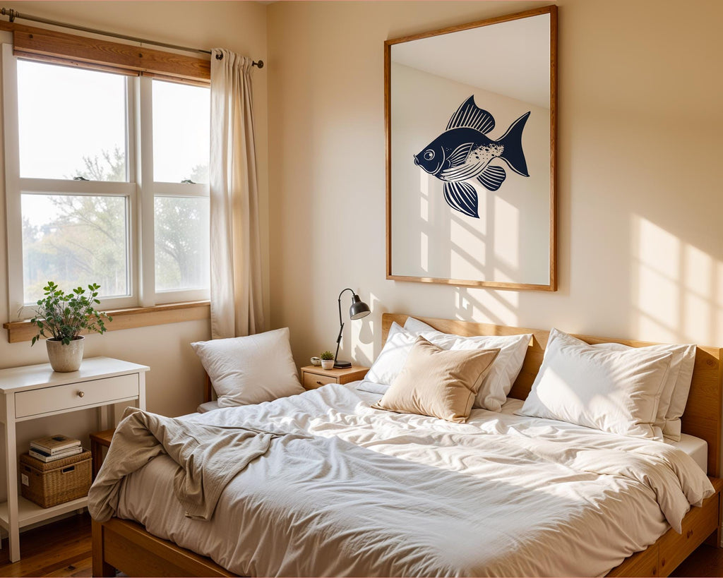 Modern Fish Wall Art Print | Minimalist Ocean Home Decor wall art print, modern home decor, unframed artwork by Nomad & Nest