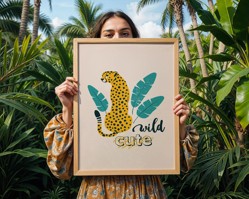 Cheetah Print | Tropical Animal Wall Art, Modern Boho Decor wall art print, modern home decor, unframed artwork by Nomad & Nest